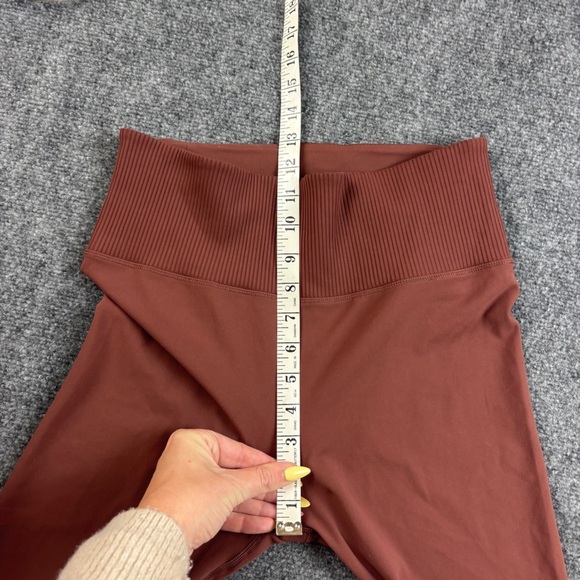 VUORI Womens Burnt Orange Brown Leggings Ribbed waist size: Large - Picture 5 of 9